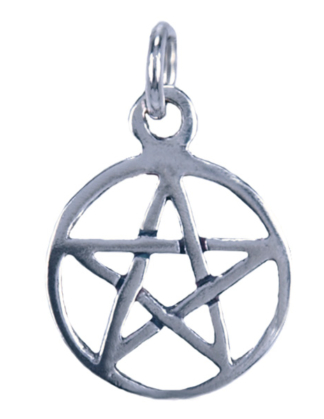 Hanger Pentagram zilver 16 mm