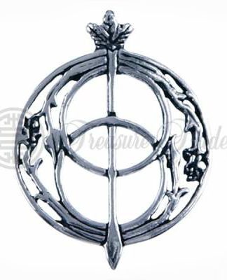Decoratieve open sterling zilveren hanger met het Vesica Pisces symbool dat bekend is van de deksel van de geneeskrachtige Chalice Well bron