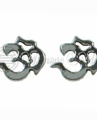 Sterling zilveren oorsteker in de vorm van een ohm/aum-teken