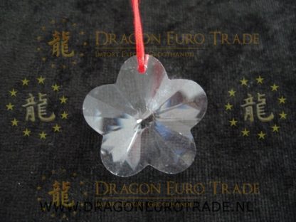 Hanger van facetgeslepen Regenboogkristal in de vorm van een bloem