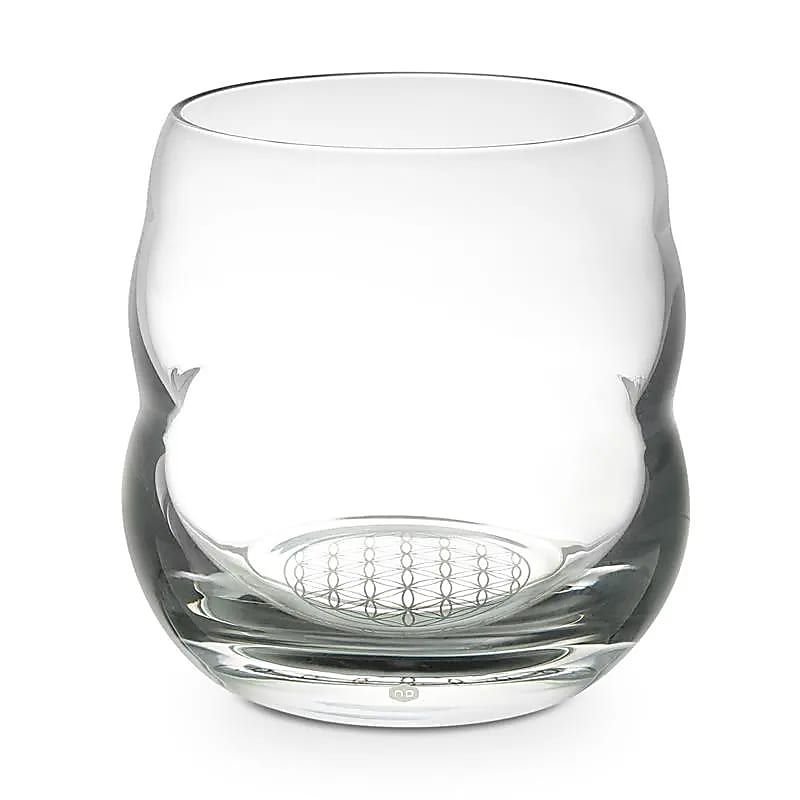 Drinkglas Flower of Life platina