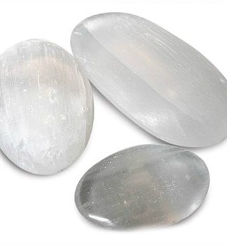 Hand/massage-stenen van Seleniet