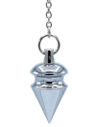 Pendel Messing  kegel met dakje verchroomd 18 gram 3 cm