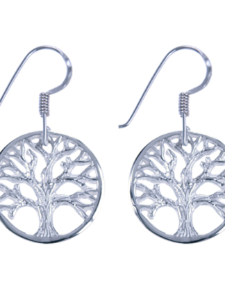 Oorhangers Levensboom zilver