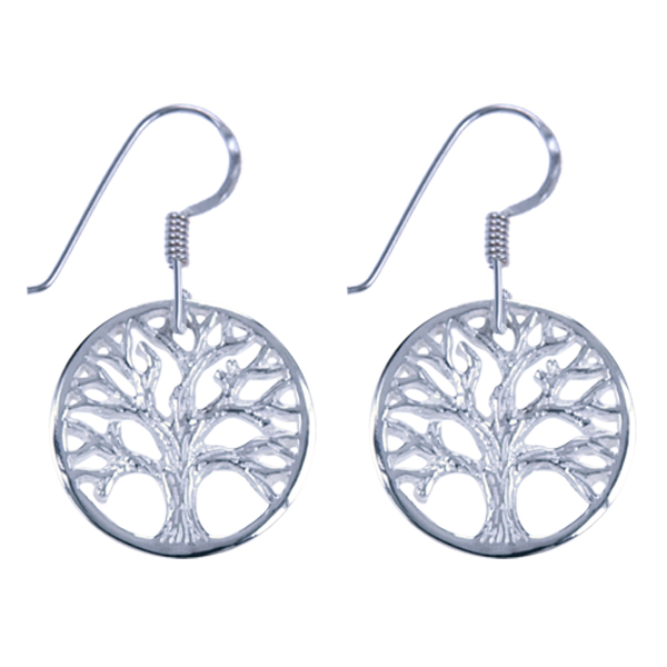 Oorhangers Levensboom zilver