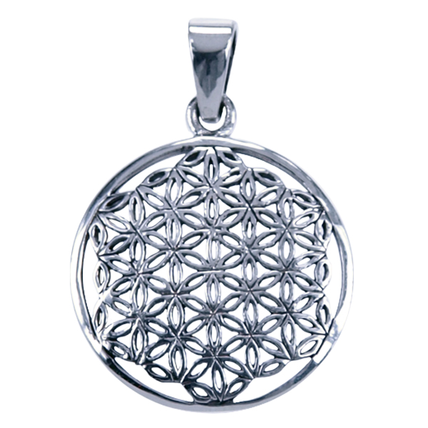 Hanger Flower of Life zilver medium