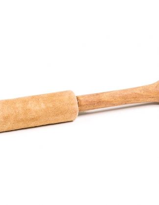 Klankschaal aanstrijkhout klein suède beige