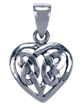 Hanger Keltische Knoop hartje zilver
