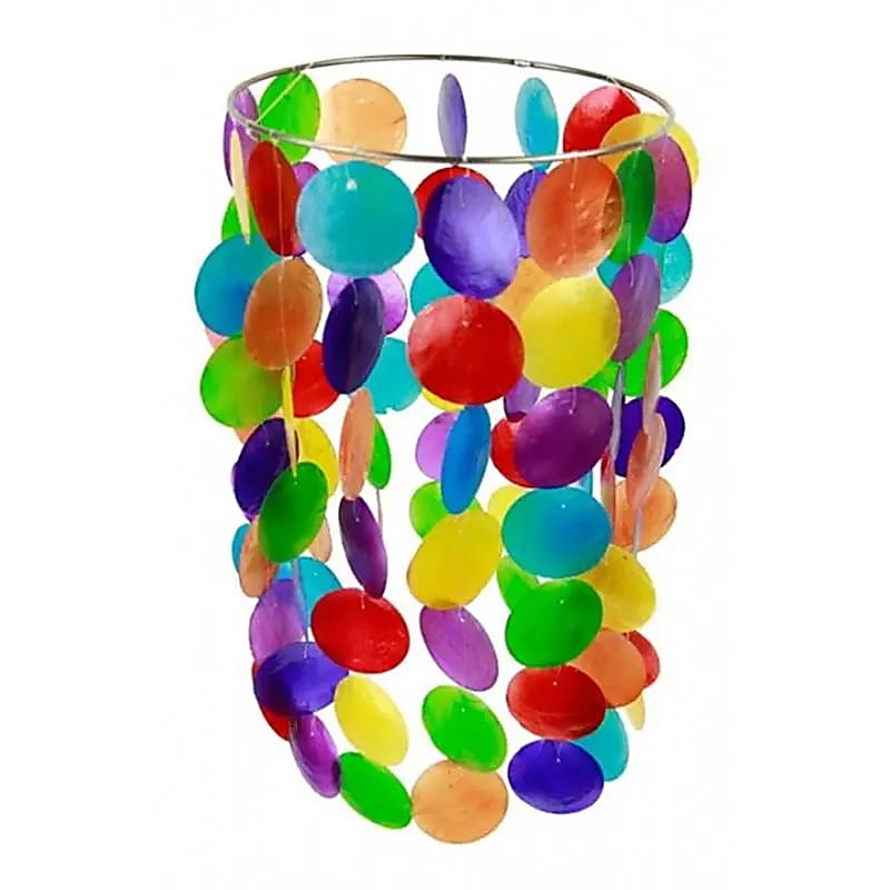 Chakra windmobiel Capiz schelp 35 x 20 cm