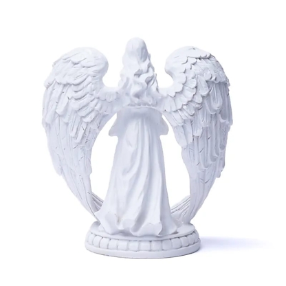 Kaarshouder Engel polyresin 22 cm - Afbeelding 3