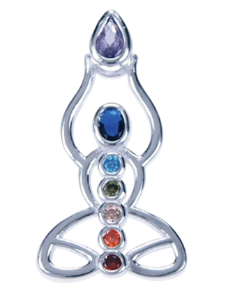 Hanger Meditatie zilver Chakra
