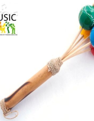 Maracas rammelaar op houten stokje