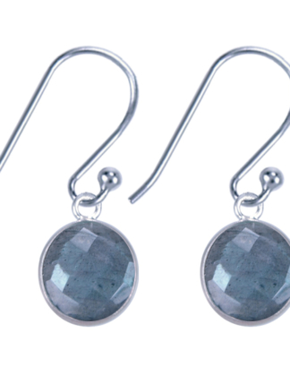 Oorhangers Labradoriet zilver