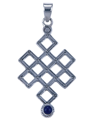 Hanger Oneindige Knoop met Lapis Lazuli