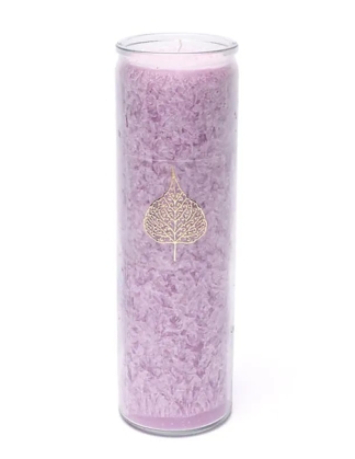 Kaars stearine Bodhiblad lila