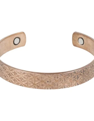 Magneet armband Koper Flower of Life 6 cm