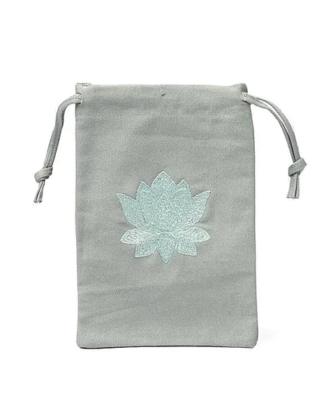 Buidel Lotus katoen 11 x 18 cm mintgrijs