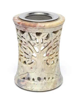 Aromalamp / Wierookbrander Tree of Life zeepsteen