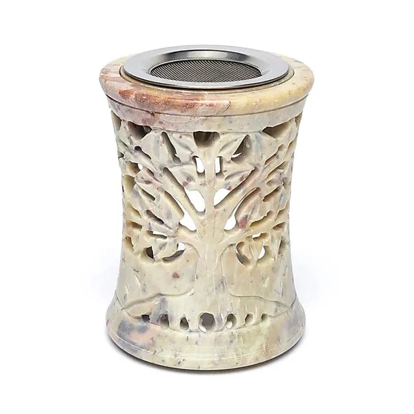 Aromalamp / Wierookbrander Tree of Life zeepsteen