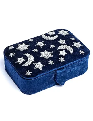 Sieraden / Tarot doos fluweel Maan en Sterren