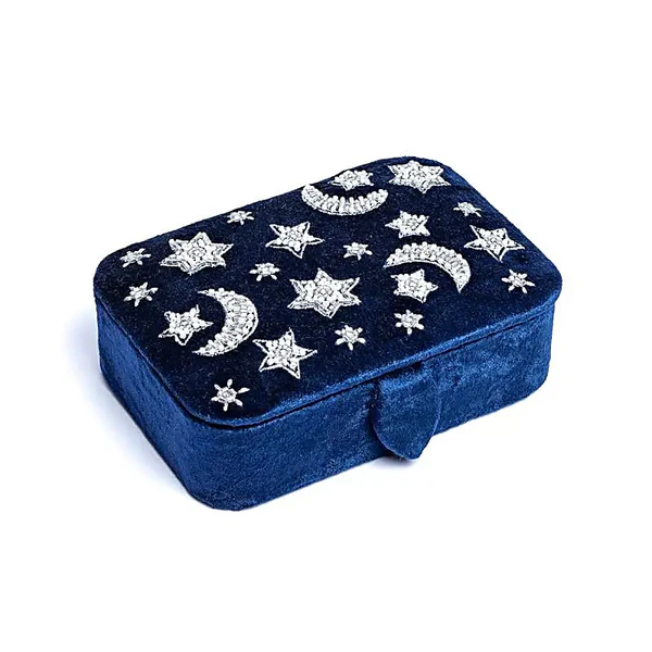 Sieraden / Tarot doos fluweel Maan en Sterren