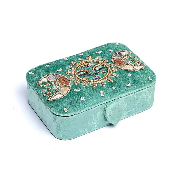 Sieraden / Tarot doos fluweel Maanfasen
