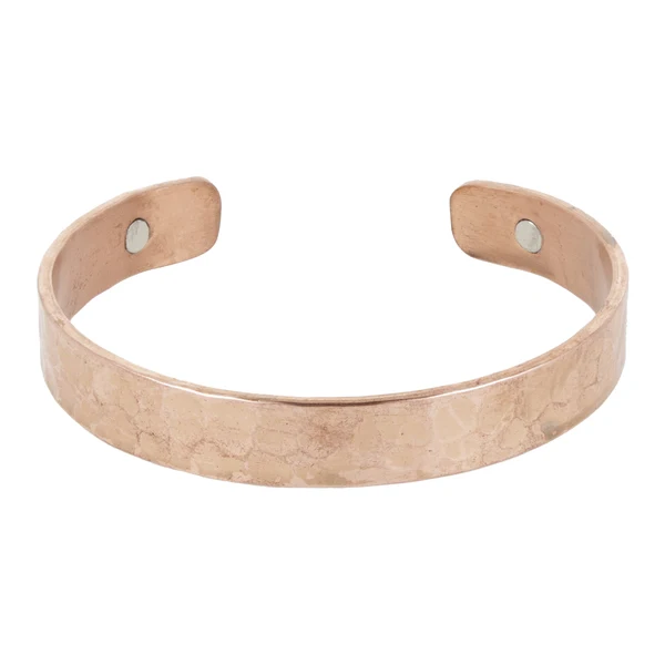 Magneet armband Koper gehamerd 6 cm