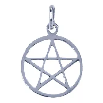 Hanger Pentagram zilver 20 mm