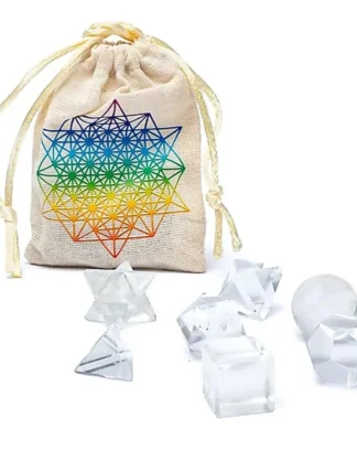 Bergkristal heilige geometrie set 7-delig